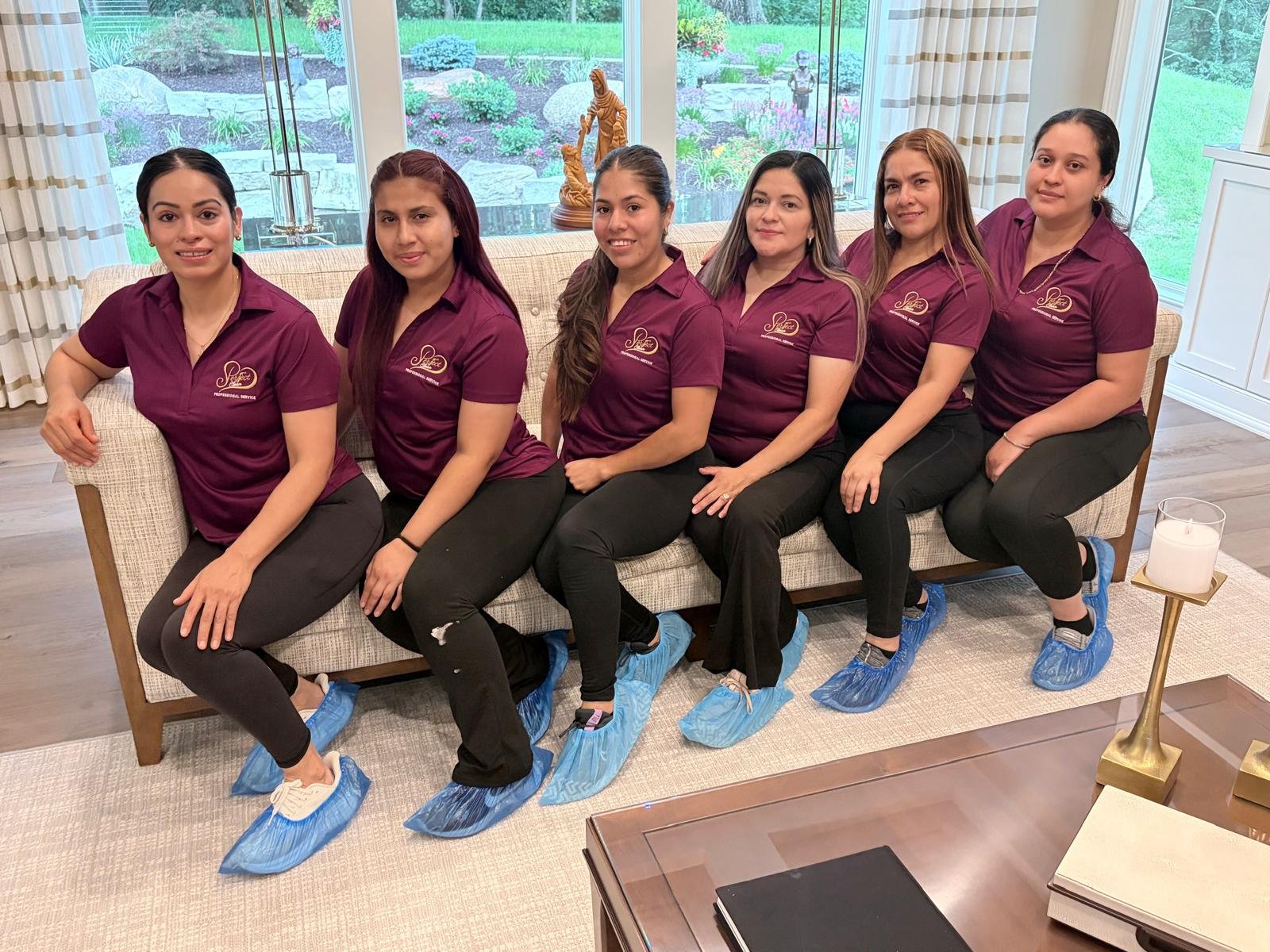 The Perfect Clean team, in uniform, ready for the visit